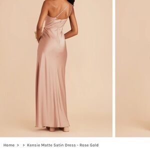 Kensie Matte Satin Dress - Rose Gold